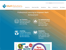Tablet Screenshot of mathsolutions.com